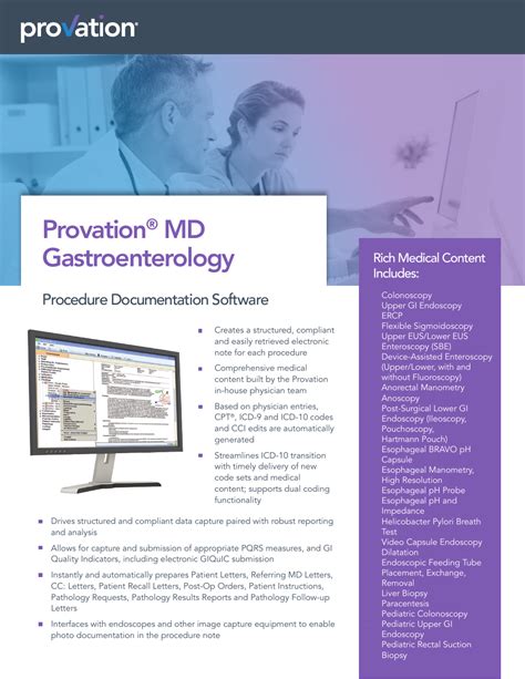Provation md endoscopy Solution: Provation MD Gastroenterology The evaluation team recognized the importance of offering options to its physicians